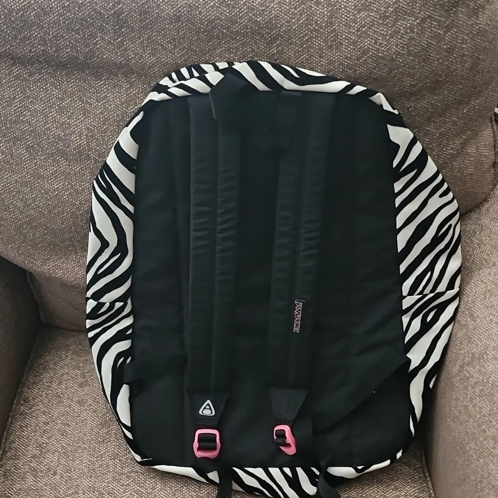 Jansport Backpack zebra print - Picture 2 of 2